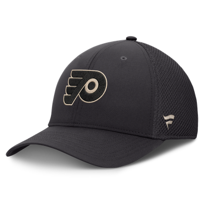 Men's Philadelphia Flyers Fanatics Charcoal Road Meshback Stretch Hat