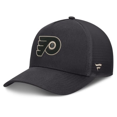 Men's Philadelphia Flyers Fanatics Charcoal Road Soft Wash A-Frame Meshback Hat