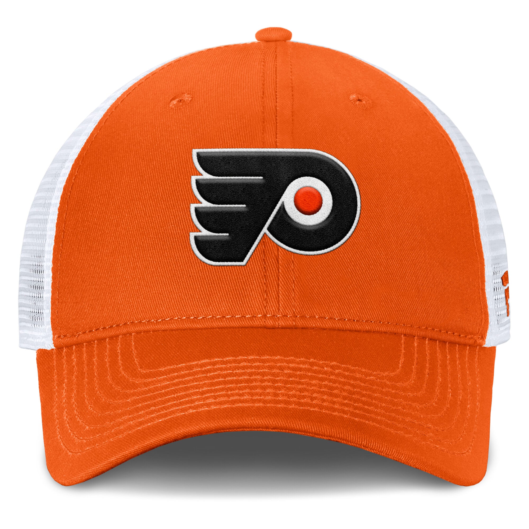 Casquette ajustable Fanatics orange/blanche pour homme avec logo principal des Flyers de Philadelphie