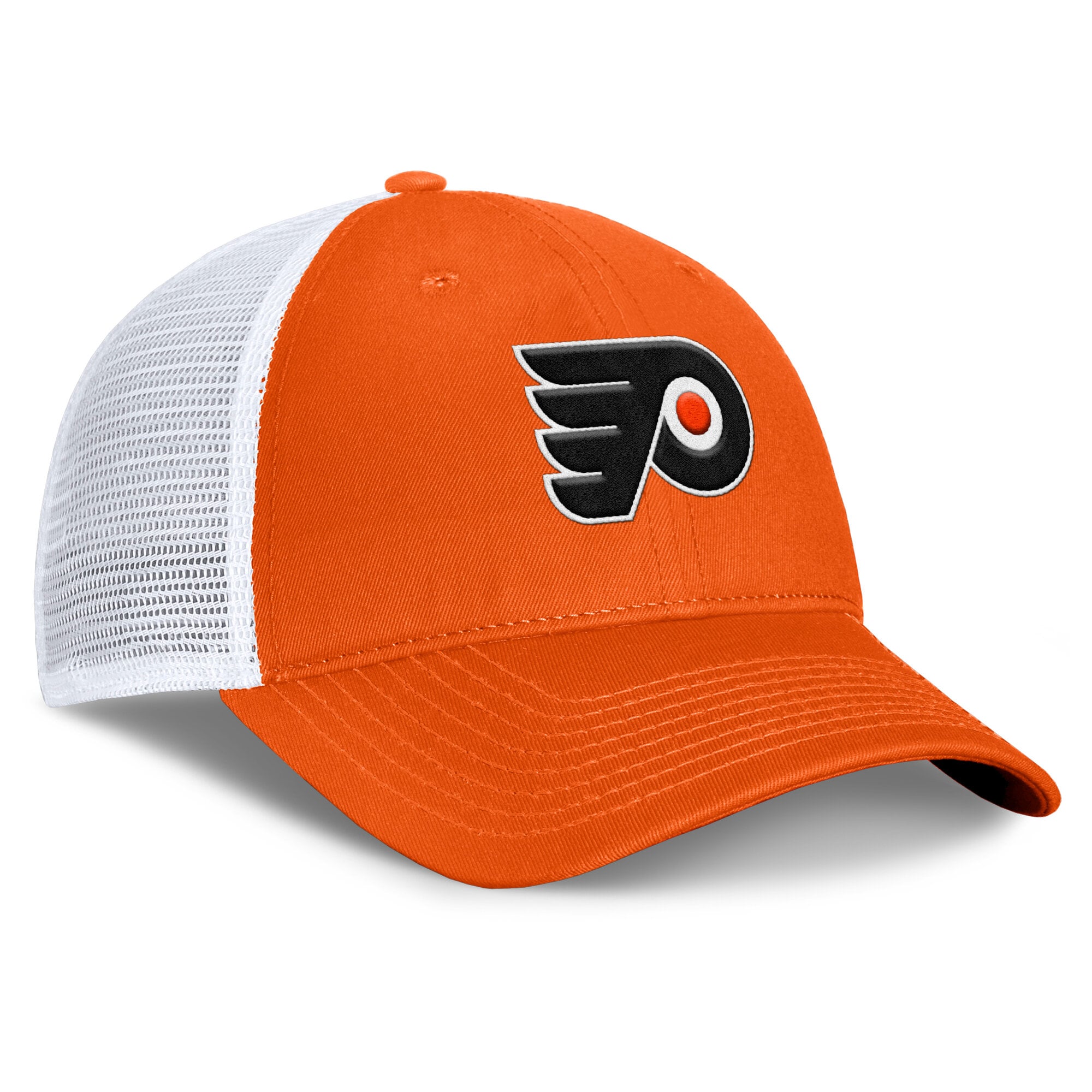 Casquette ajustable Fanatics orange/blanche pour homme avec logo principal des Flyers de Philadelphie