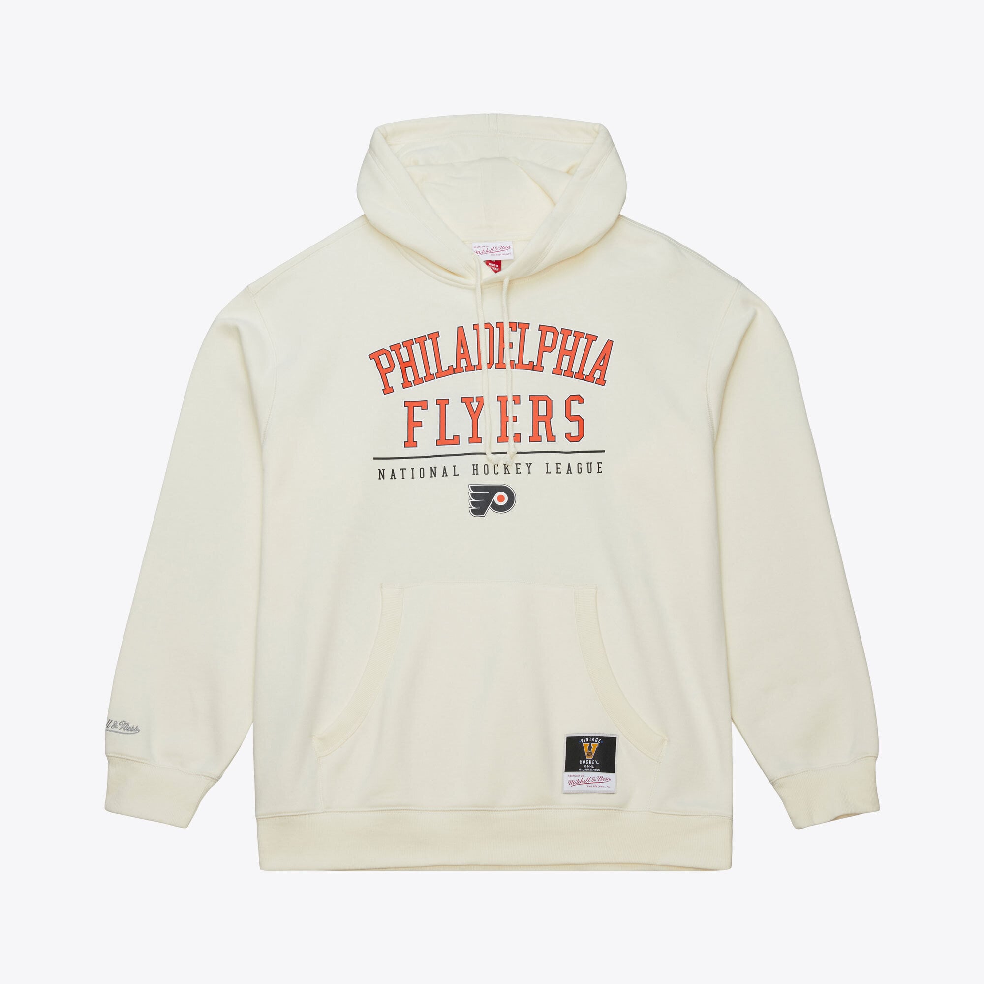 Sweat à capuche en polaire crème Mitchell & Ness Philadelphia Flyers Walk-Off pour homme