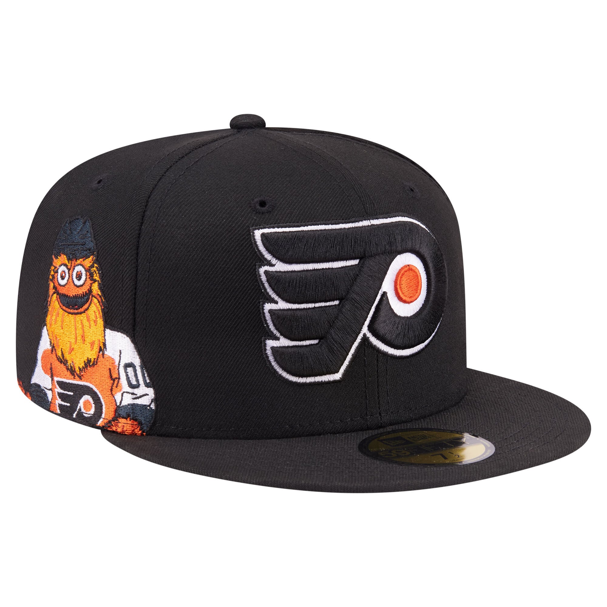 Casquette ajustée New Era noire Philadelphia Flyers Active Mascot 59FIFTY pour homme