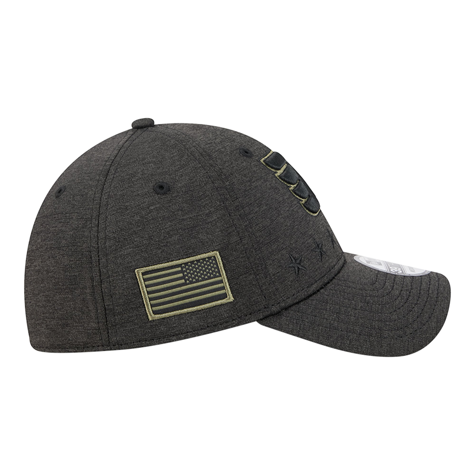 Men's New Era Black Philadelphia Flyers Stealth Mode Flex 39Thirty Stretch Hat