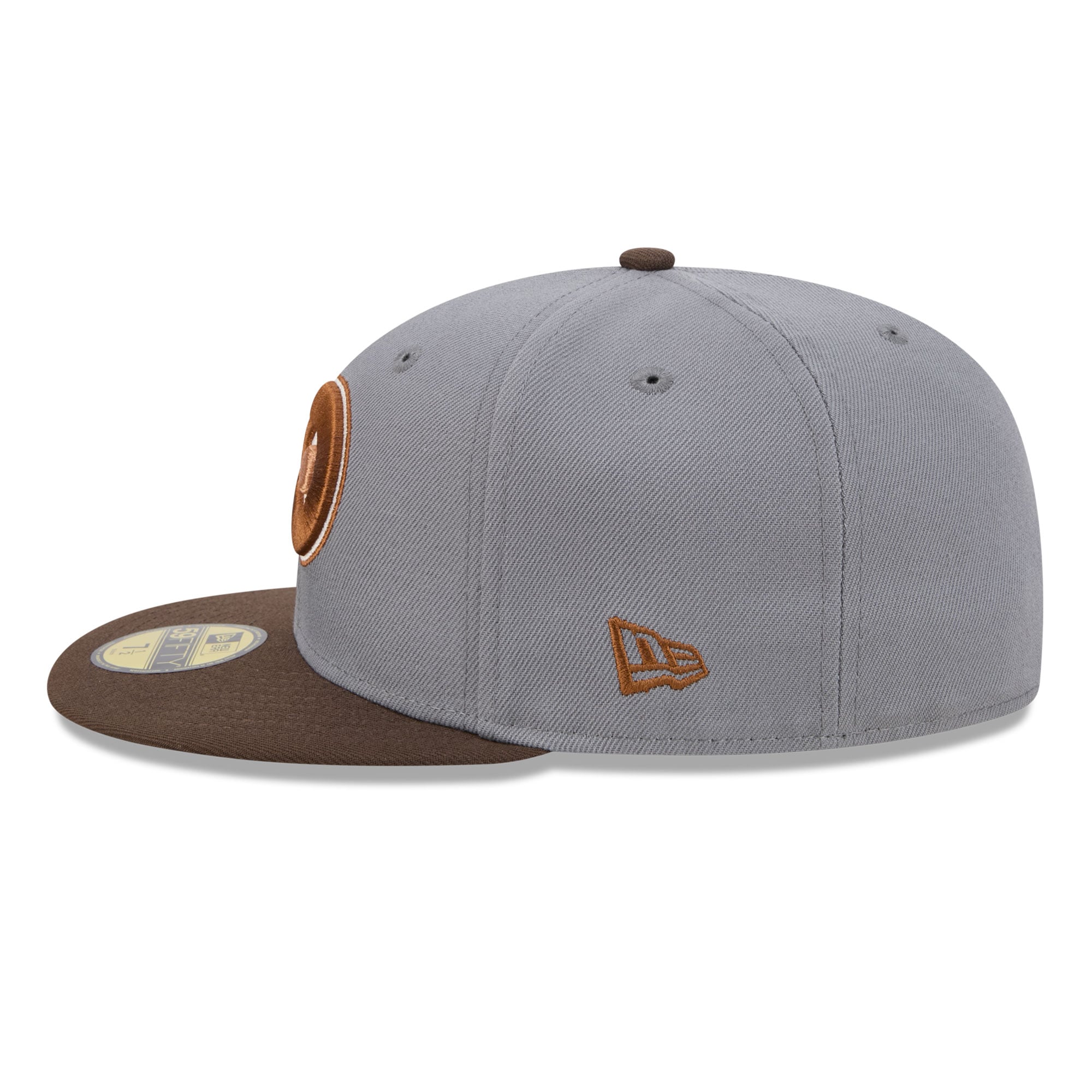 Men's New Era Charcoal/Brown Philadelphia Flyers Wood Tones 59FIFTY Fitted Hat