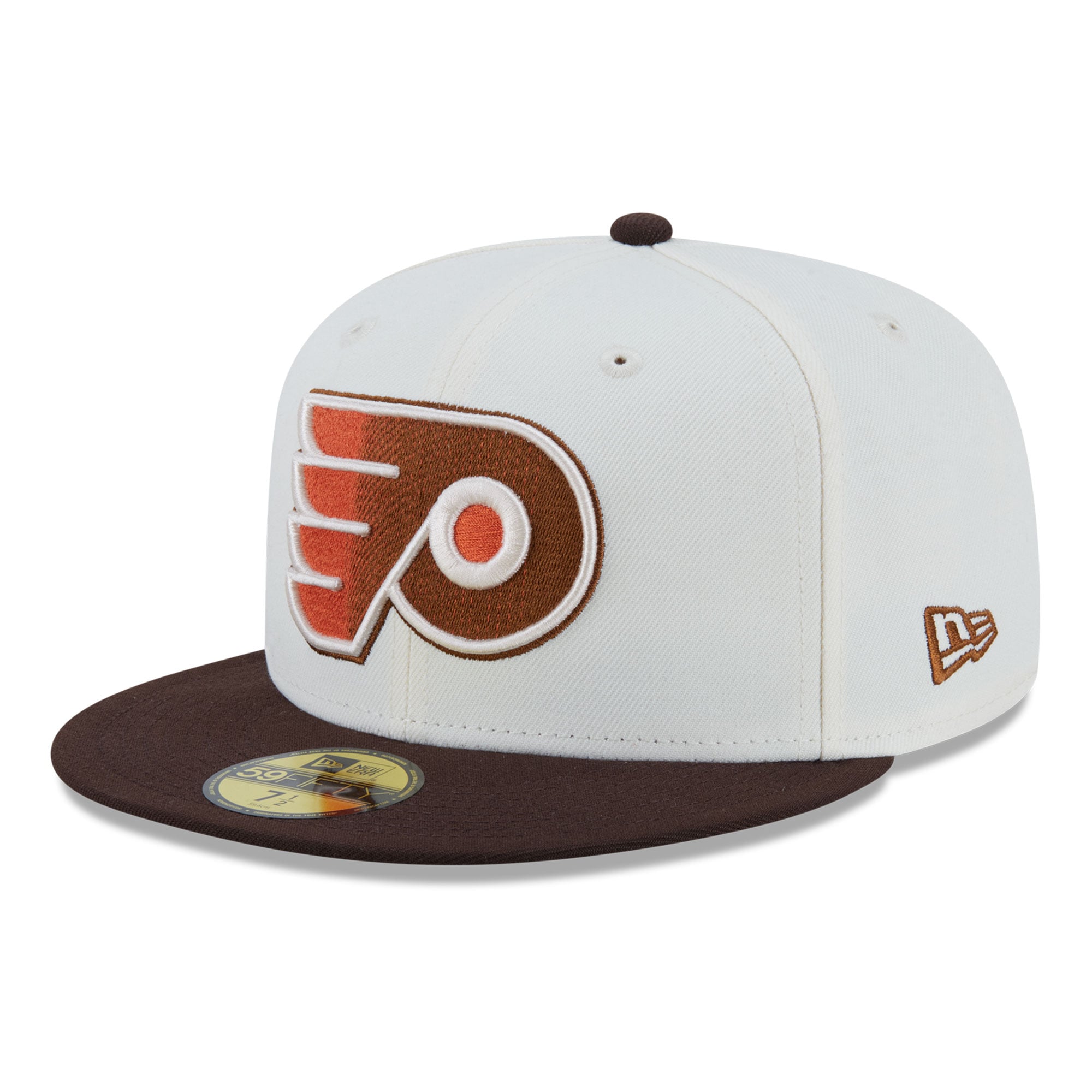 Men's New Era Cream Philadelphia Flyers Pumpkin Spice 59FIFTY Fitted Hat