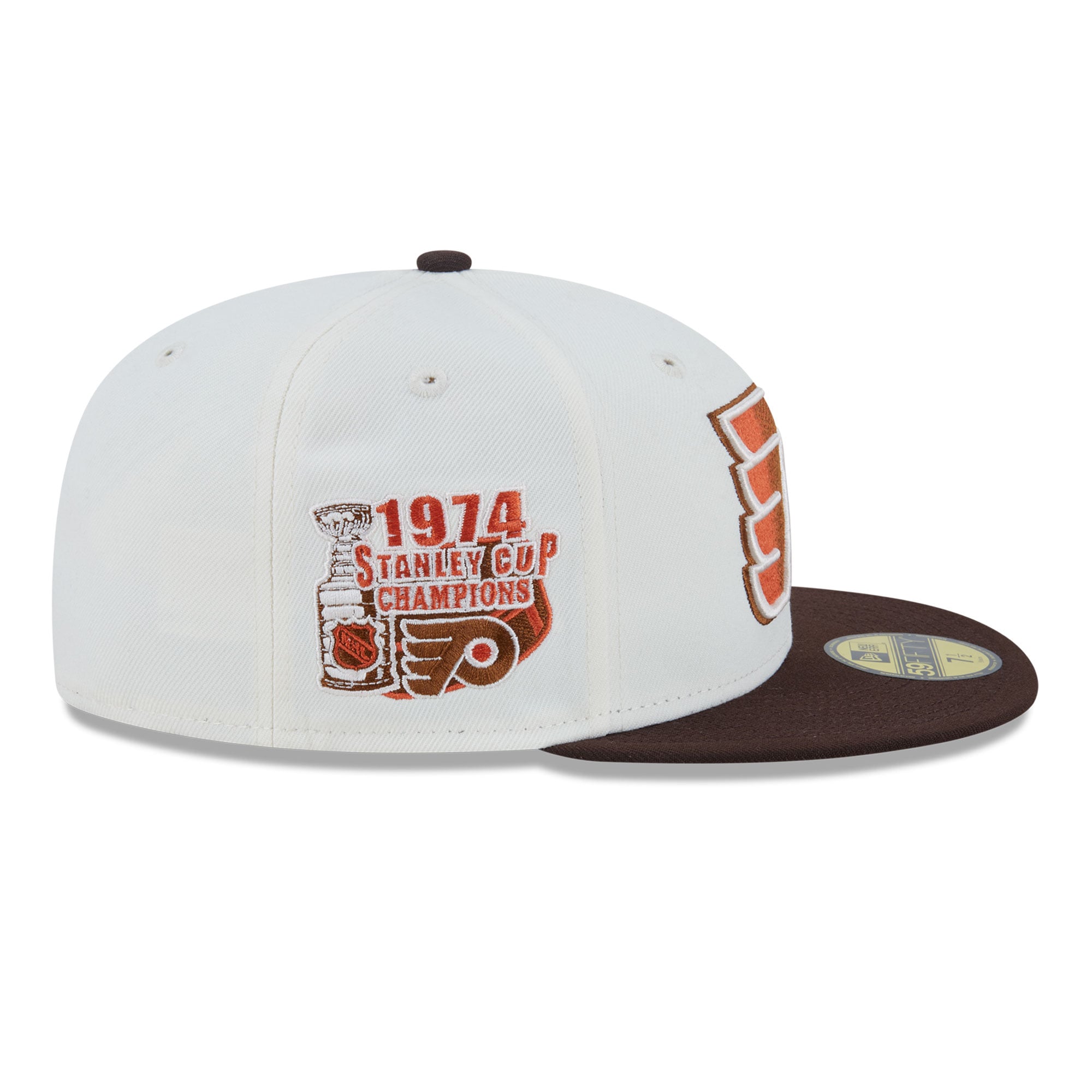 Men's New Era Cream Philadelphia Flyers Pumpkin Spice 59FIFTY Fitted Hat