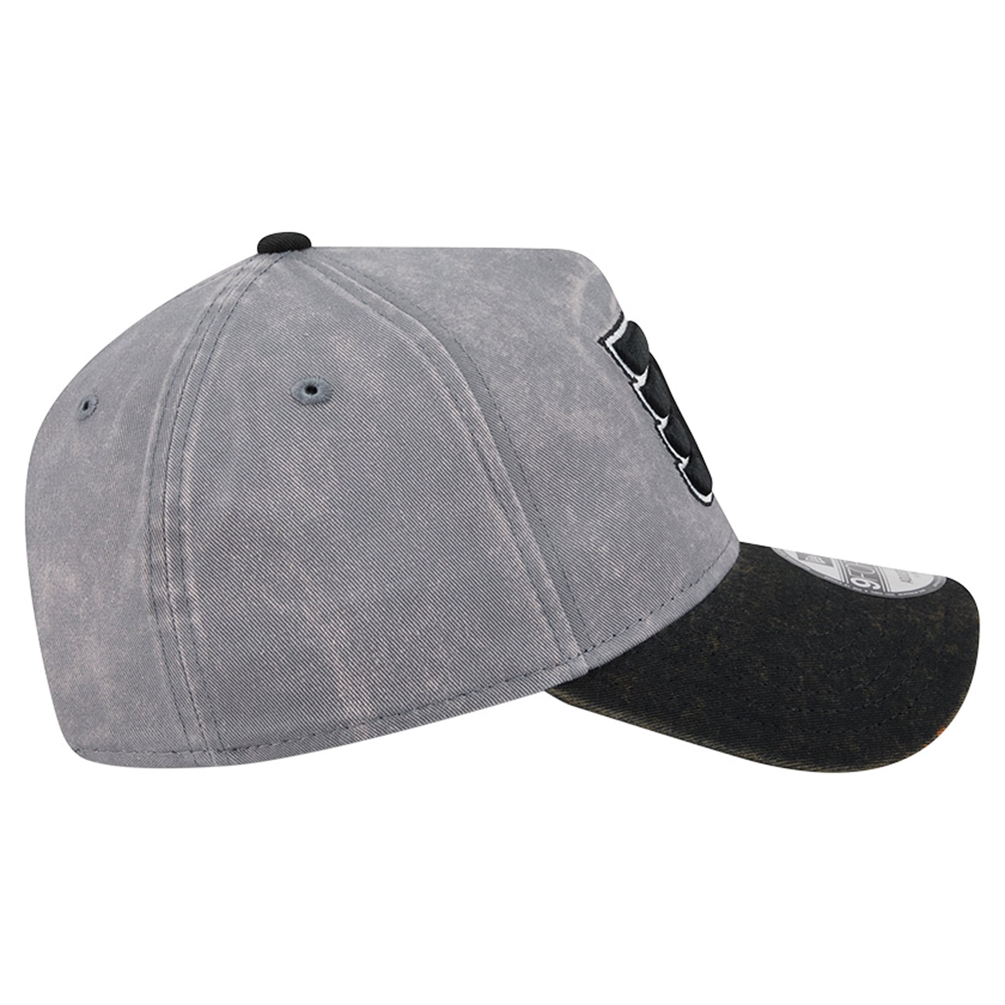 Men's New Era Gray/Black Philadelphia Flyers Storm A-Frame 9FORTY Adjustable Hat
