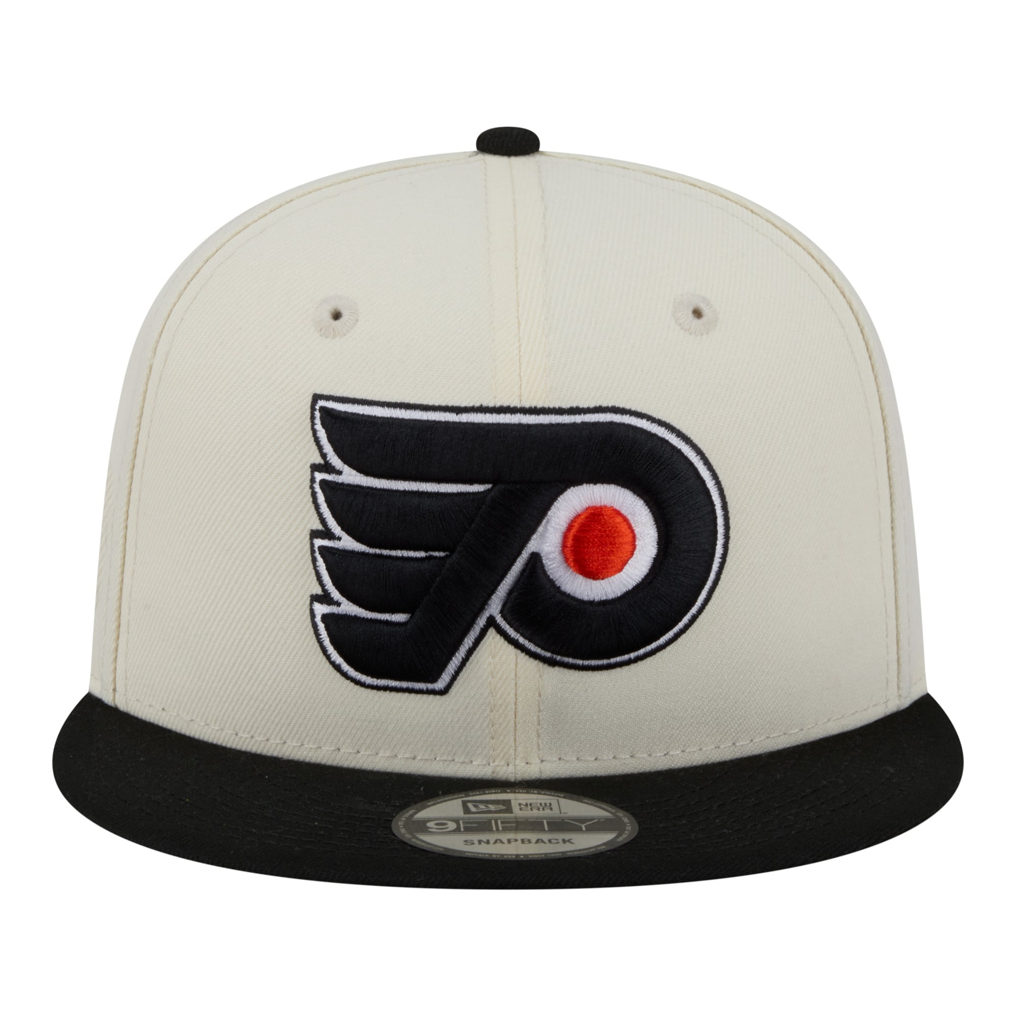 Men's New Era  White/Black Philadelphia Flyers Injection Localized Two-Tone 9FIFTY Snapback Hat