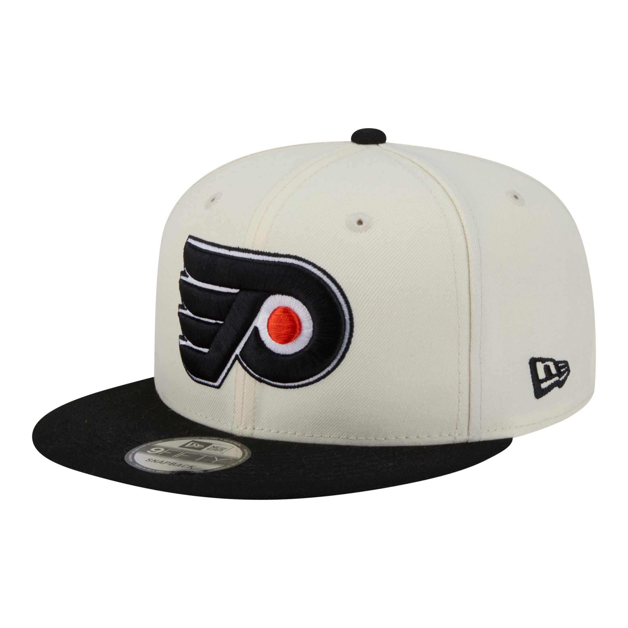 Men's New Era  White/Black Philadelphia Flyers Injection Localized Two-Tone 9FIFTY Snapback Hat