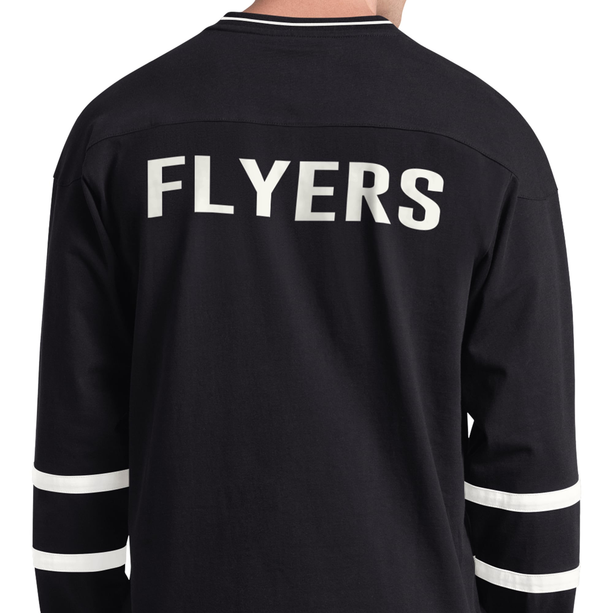 T-shirt à manches longues et col en V Starter Black Philadelphia Flyers pour homme