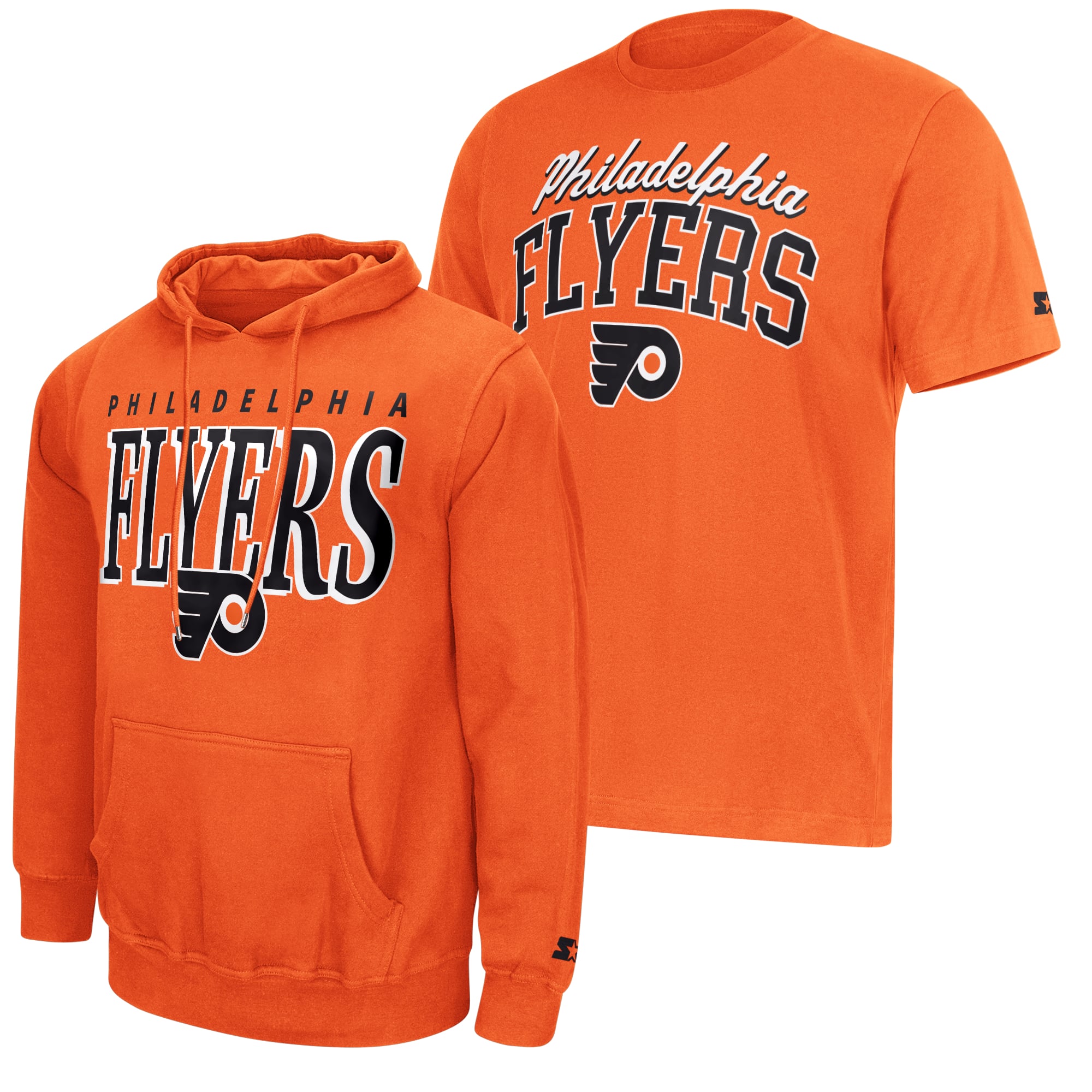 Ensemble sweat à capuche et t-shirt Starter Orange Philadelphia Flyers pour homme