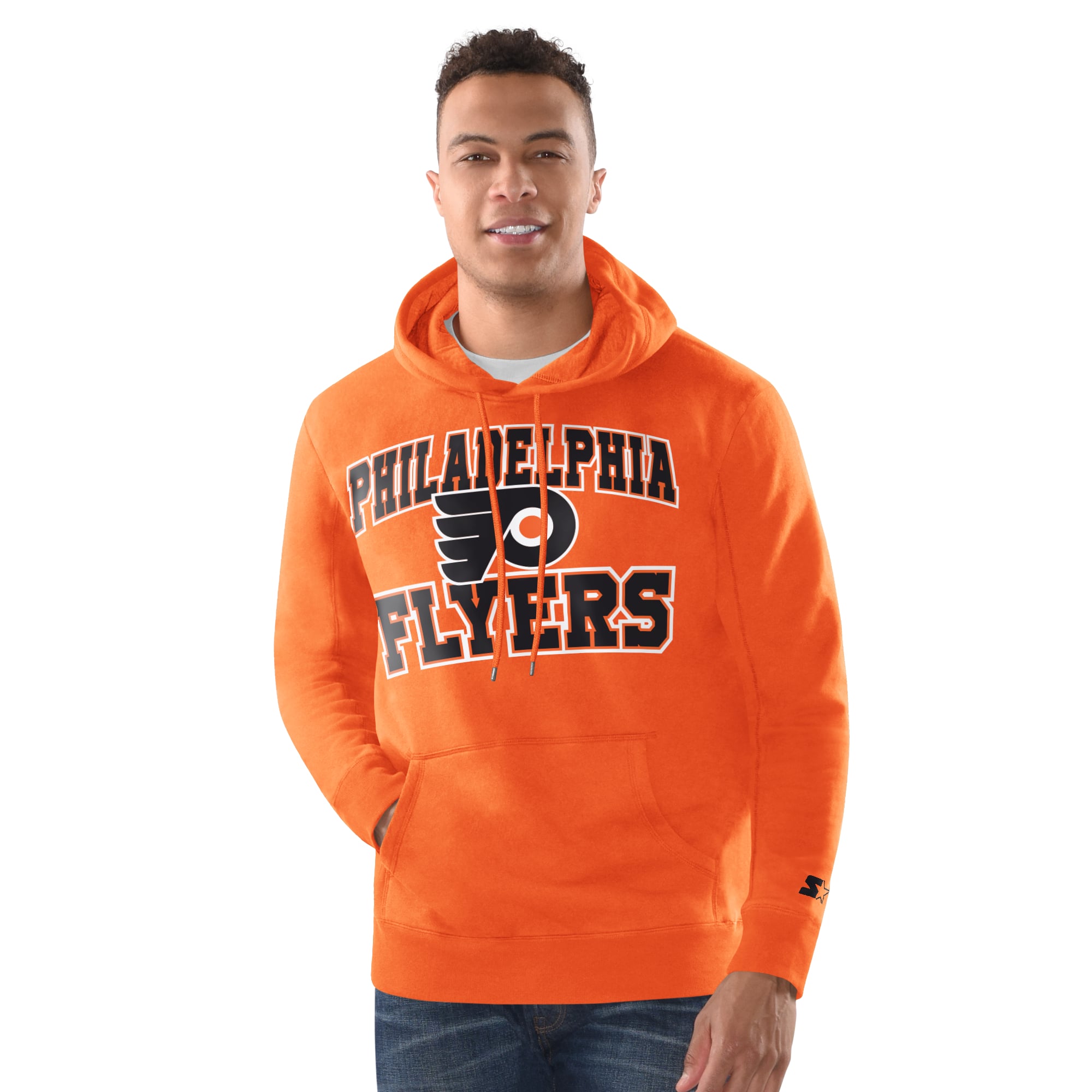 Men's Starter Orange Philadelphia Flyers Two-Pack Hoodie & Knit Hat Set