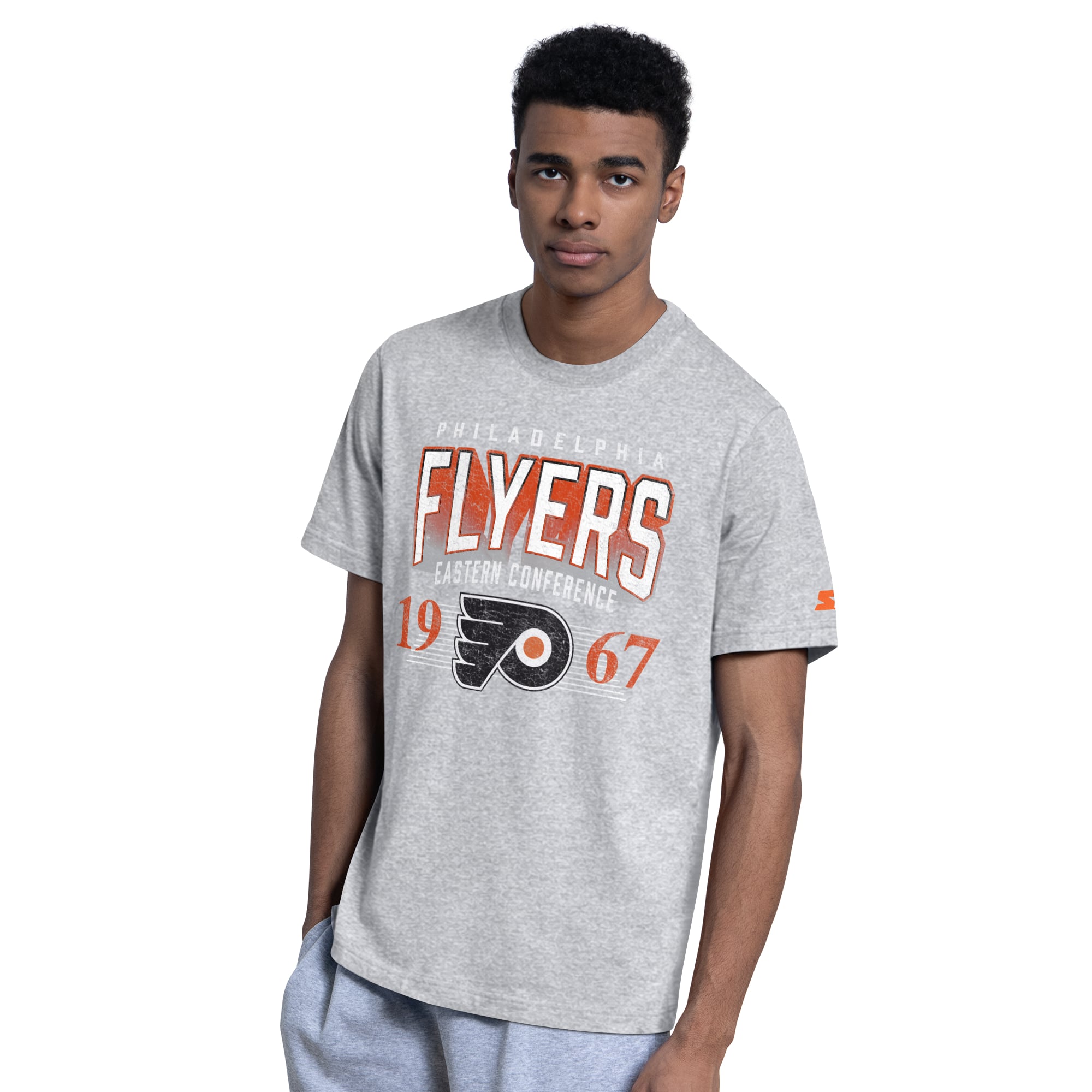 Ensemble de deux t-shirts Starter orange/gris chiné Philadelphia Flyers pour hommes