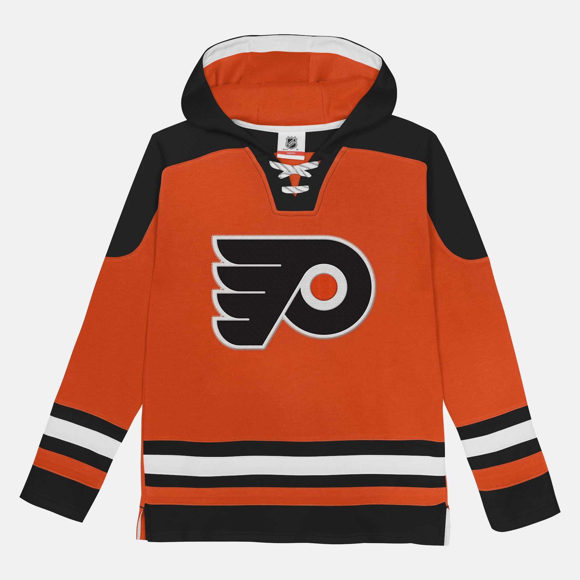 Sweat à capuche raglan col en V orange Philadelphia Flyers pour enfants d'âge préscolaire Outerstuff