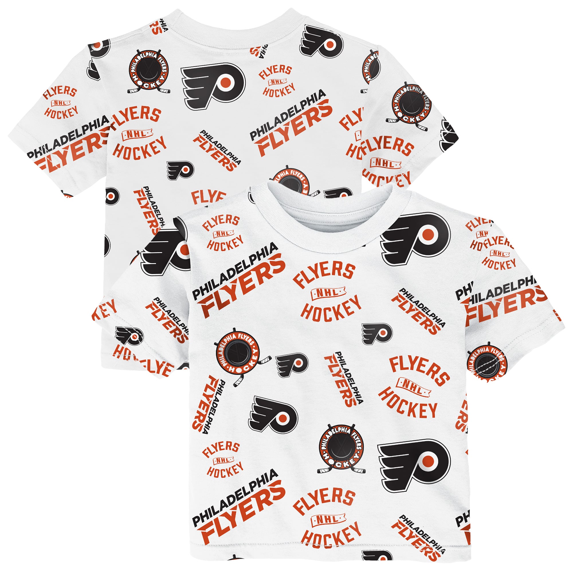 T-shirt blanc à imprimé intégral Philadelphia Flyers pour tout-petit Outerstuff