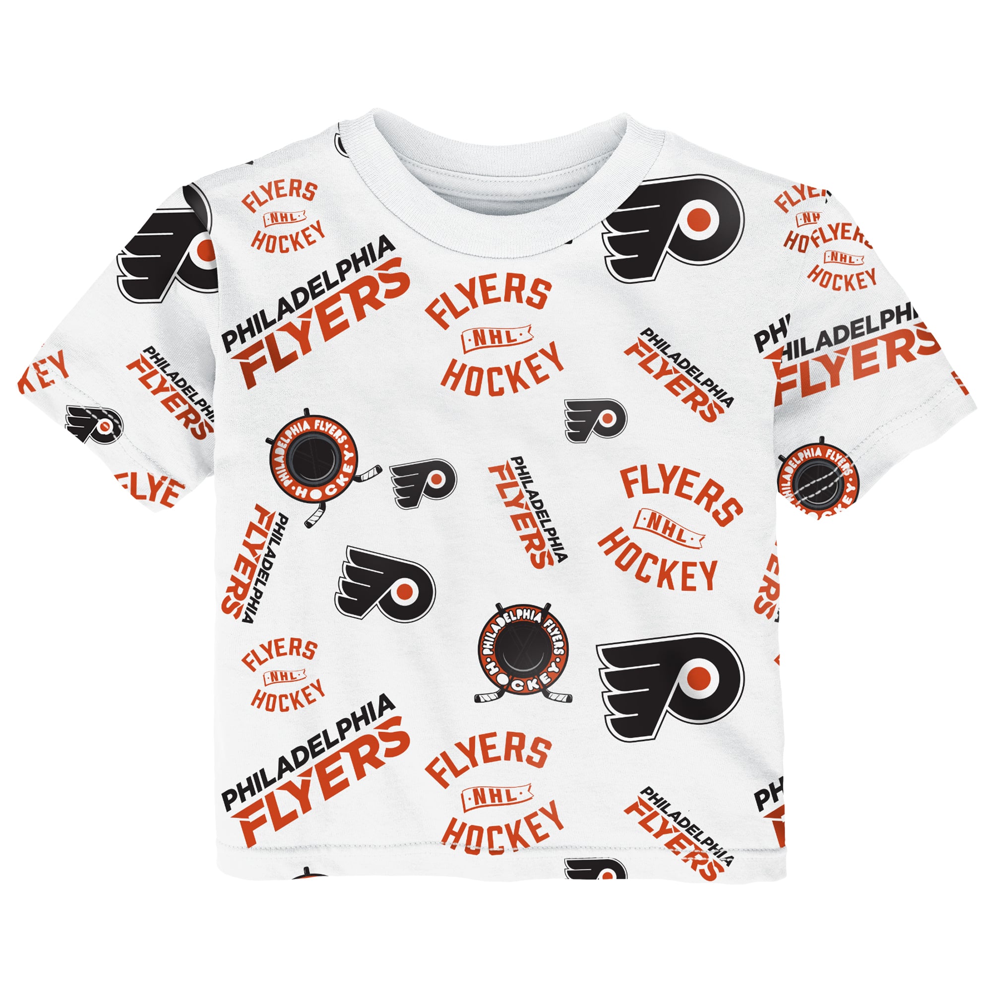 T-shirt blanc à imprimé intégral Philadelphia Flyers pour tout-petit Outerstuff