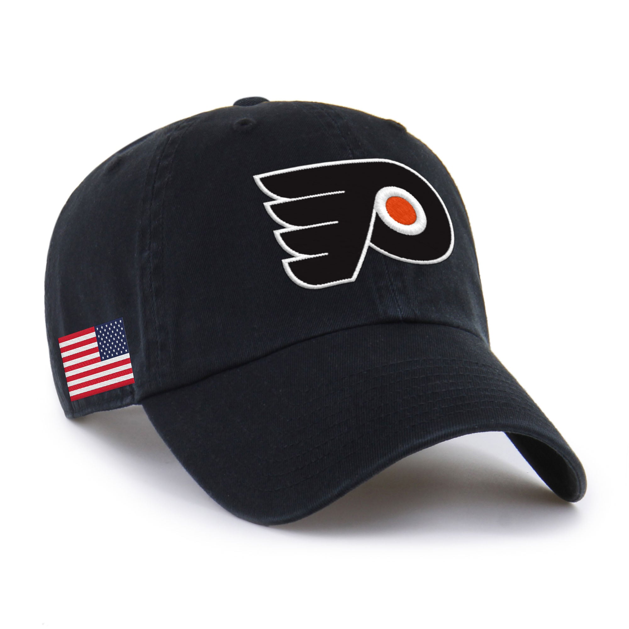 Casquette unisexe ajustable « 47 Black Philadelphia Flyers Heritage Flag Clean Up »