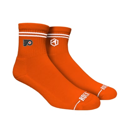 Unisex Philadelphia Flyers  Rock Em Orange Casual Stripe Quarter-Length Socks