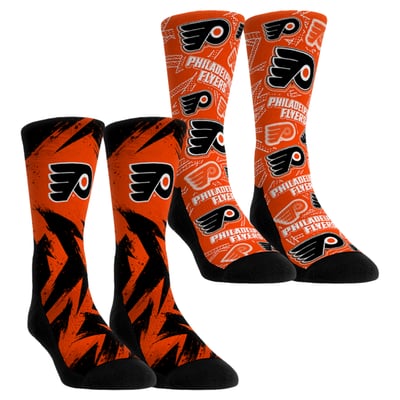  Philadelphia Flyers Rock Em Unisex Game Day Two-Pack Crew Socks - Orange