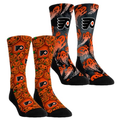  Philadelphia Flyers Rock Em Unisex Halloween Crew Socks 2-Pack Set - Orange