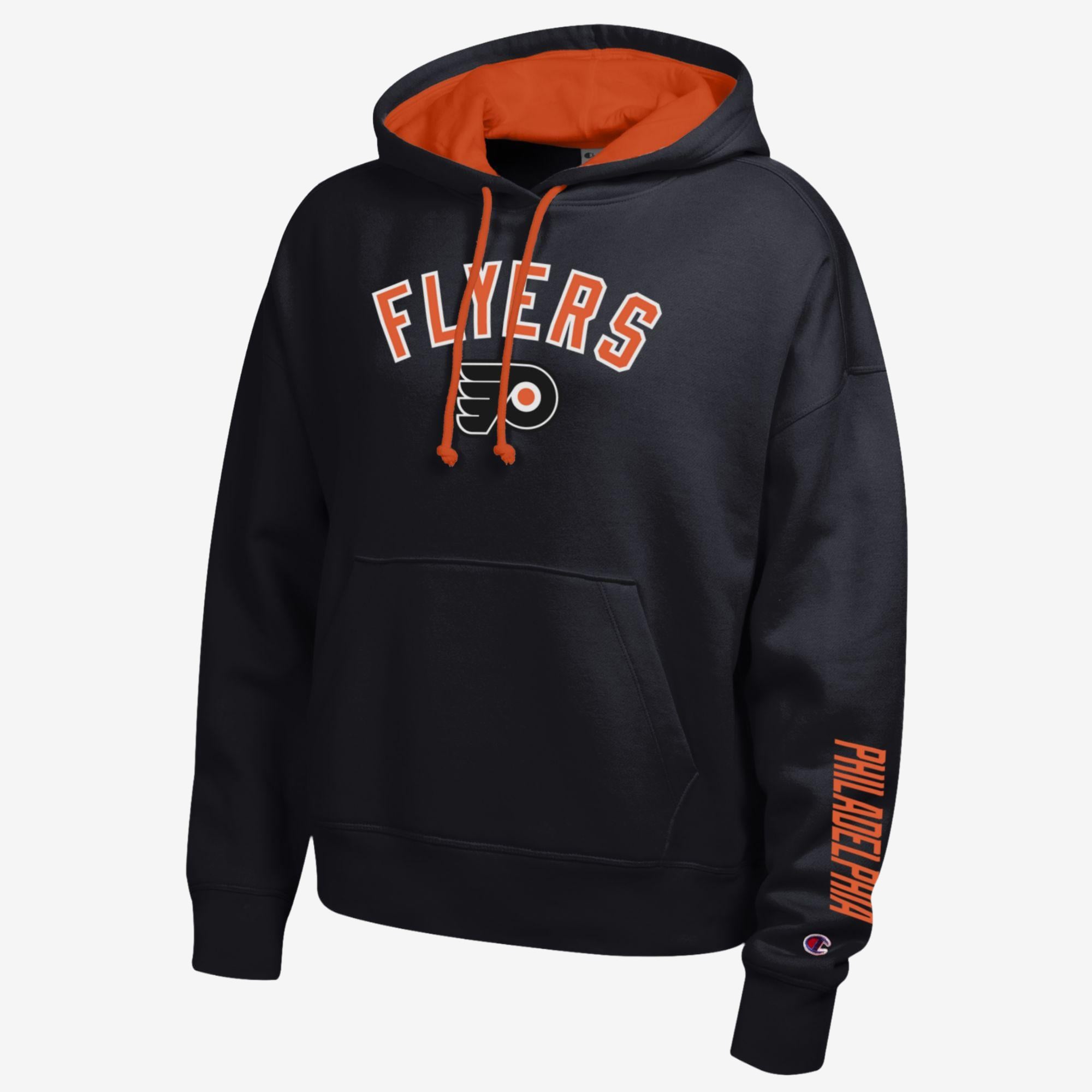 Sweat à capuche noir Champion Philadelphia Flyers pour femmes