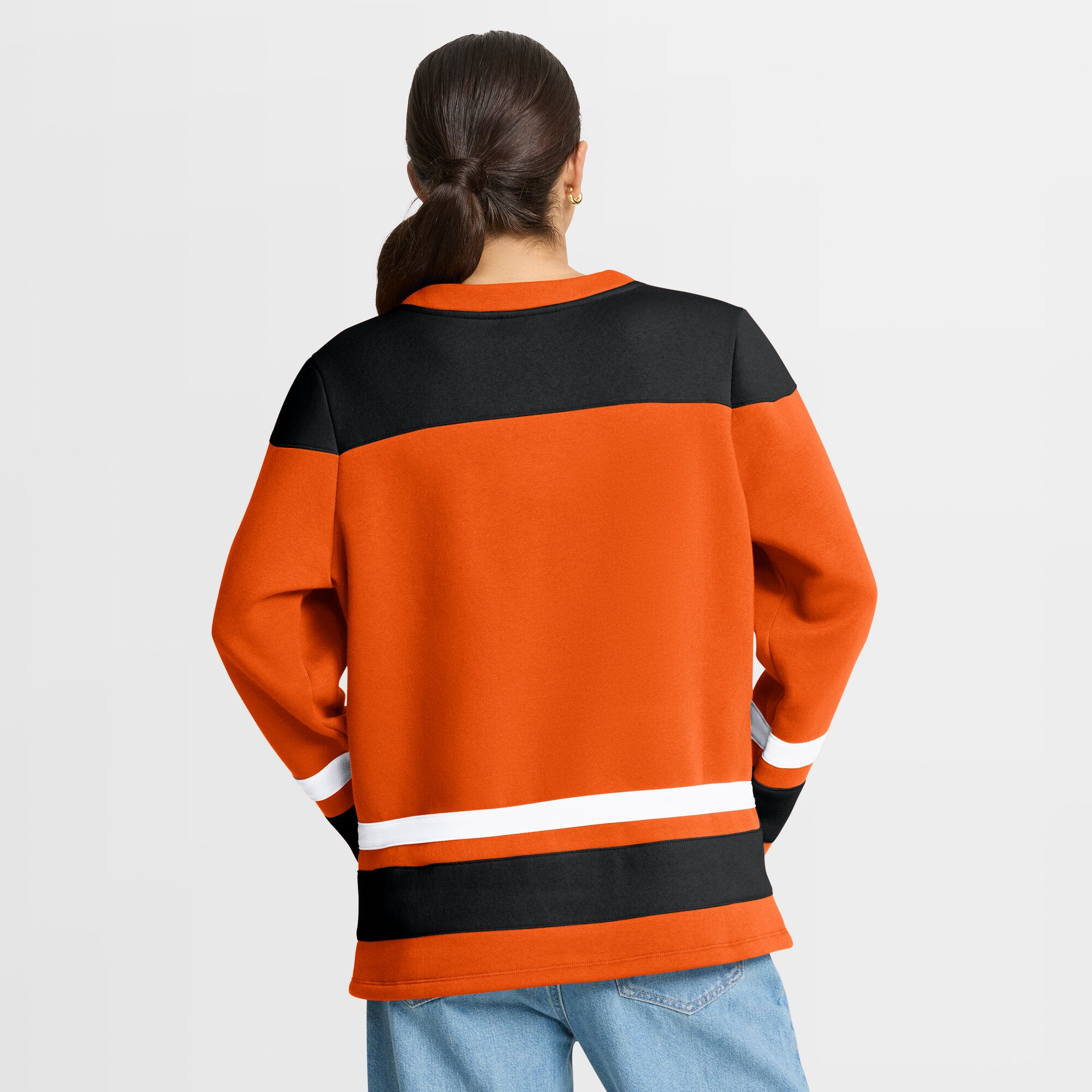 Sweat-shirt à lacets manches longues Fanatics Orange Philadelphia Flyers pour femme