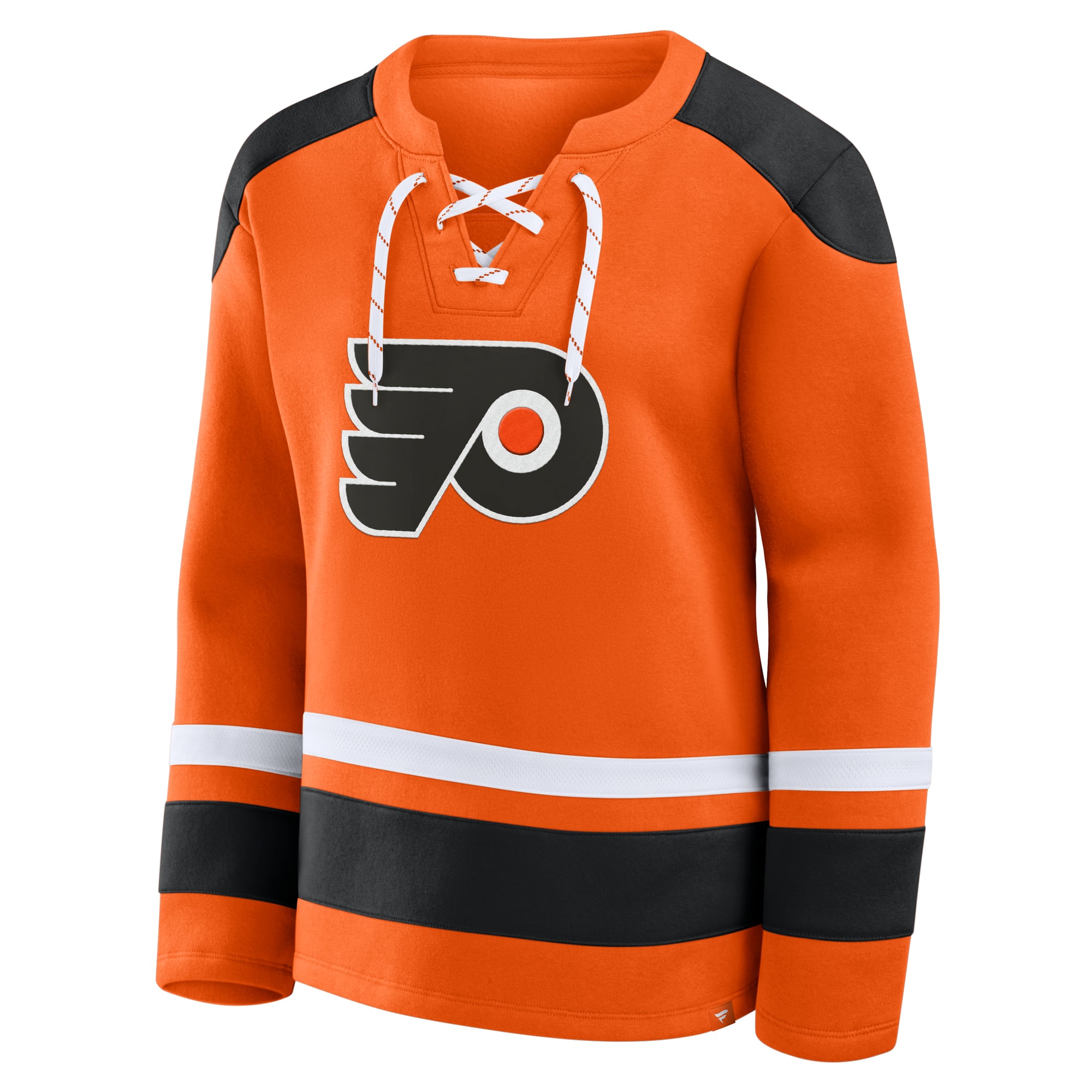 Sweat-shirt à lacets manches longues Fanatics Orange Philadelphia Flyers pour femme