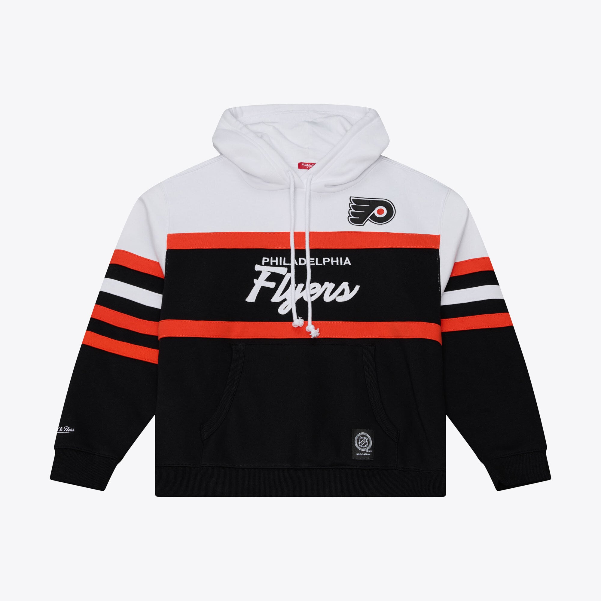 Women's Mitchell & Ness  White/Black Philadelphia Flyers Head Coach Hoodie
