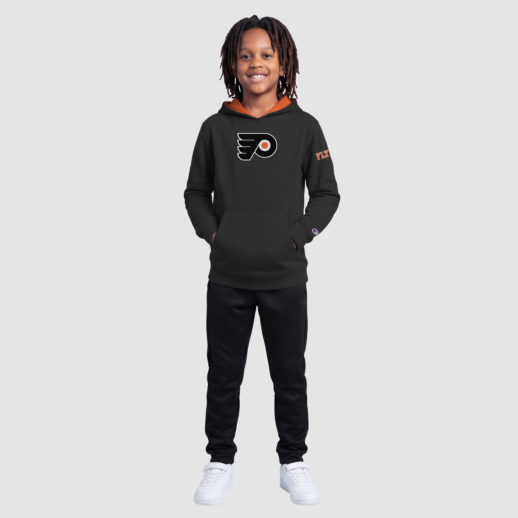 Youth Champion  Black Philadelphia Flyers Fleece Hoodie