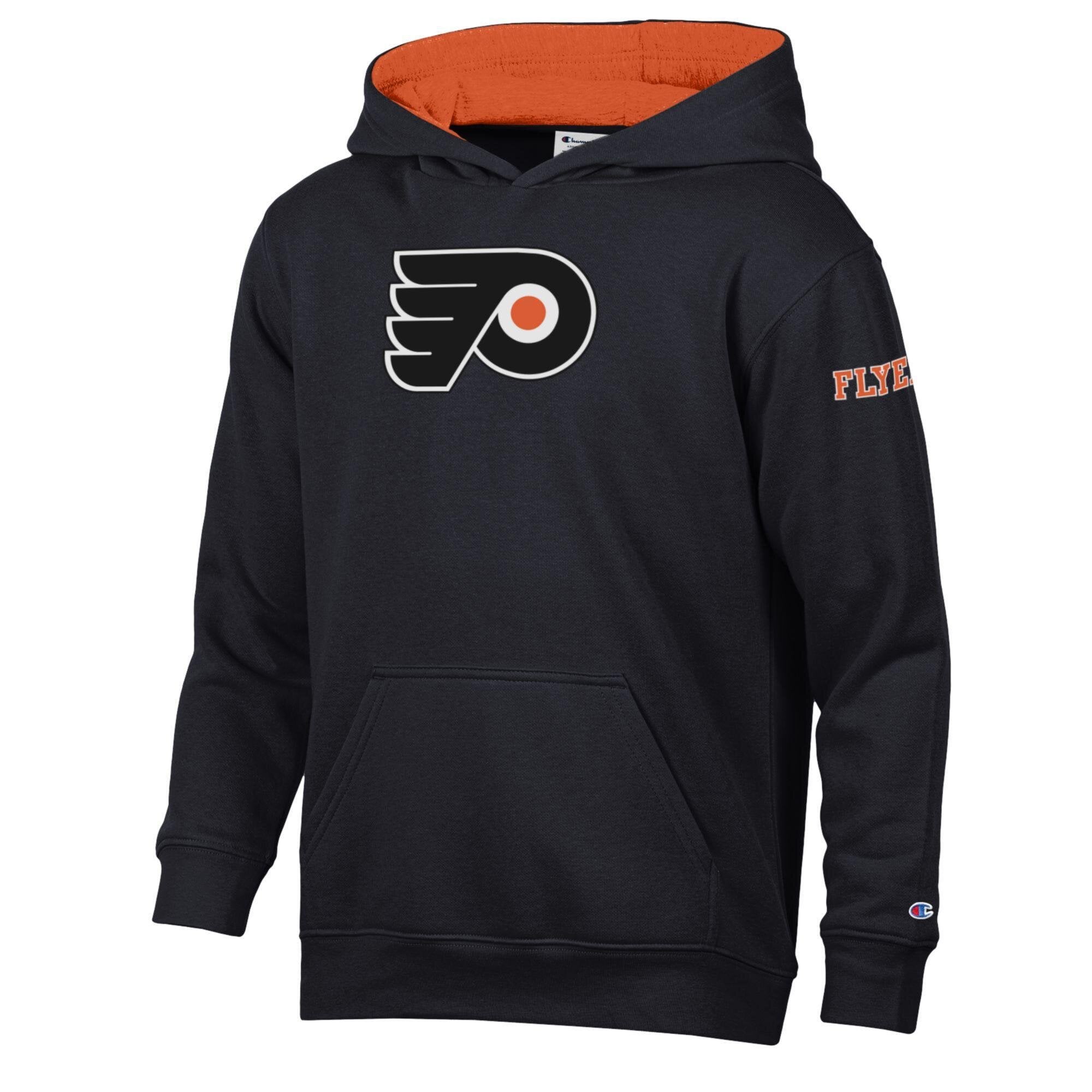 Youth Champion Black Philadelphia Flyers Fleece Hoodie