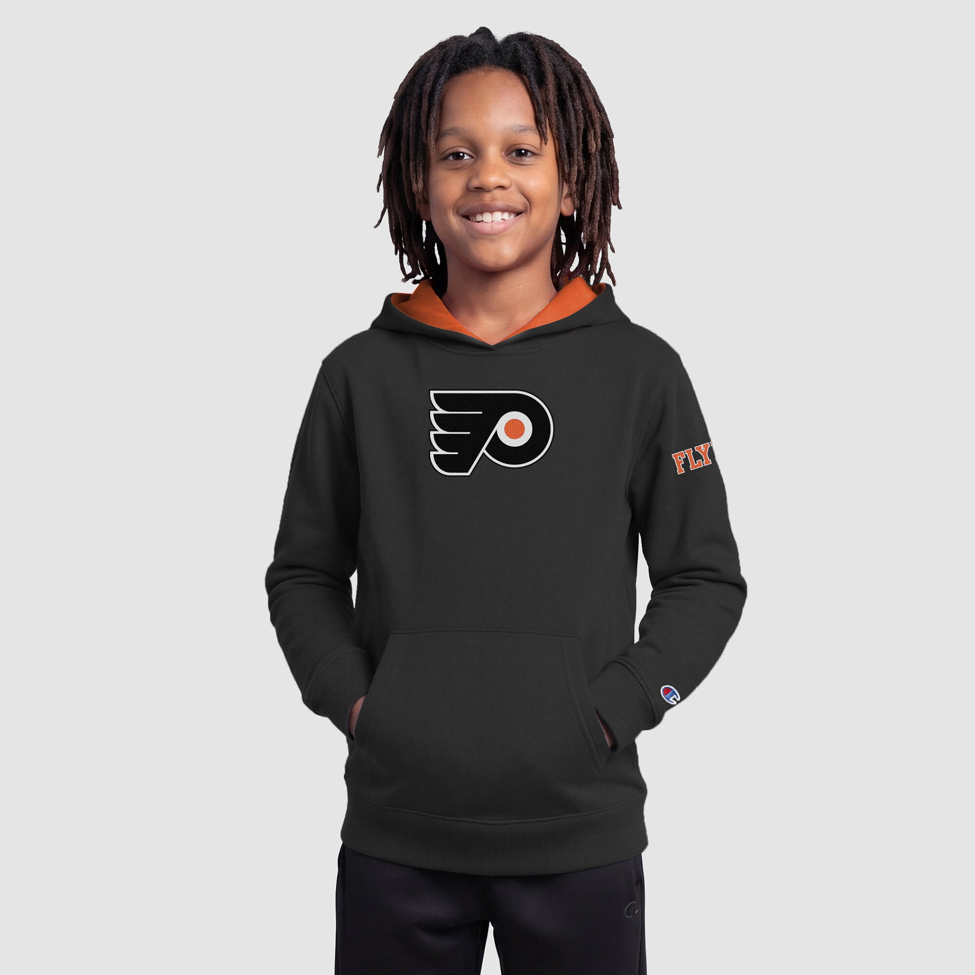 Youth Champion  Black Philadelphia Flyers Fleece Hoodie
