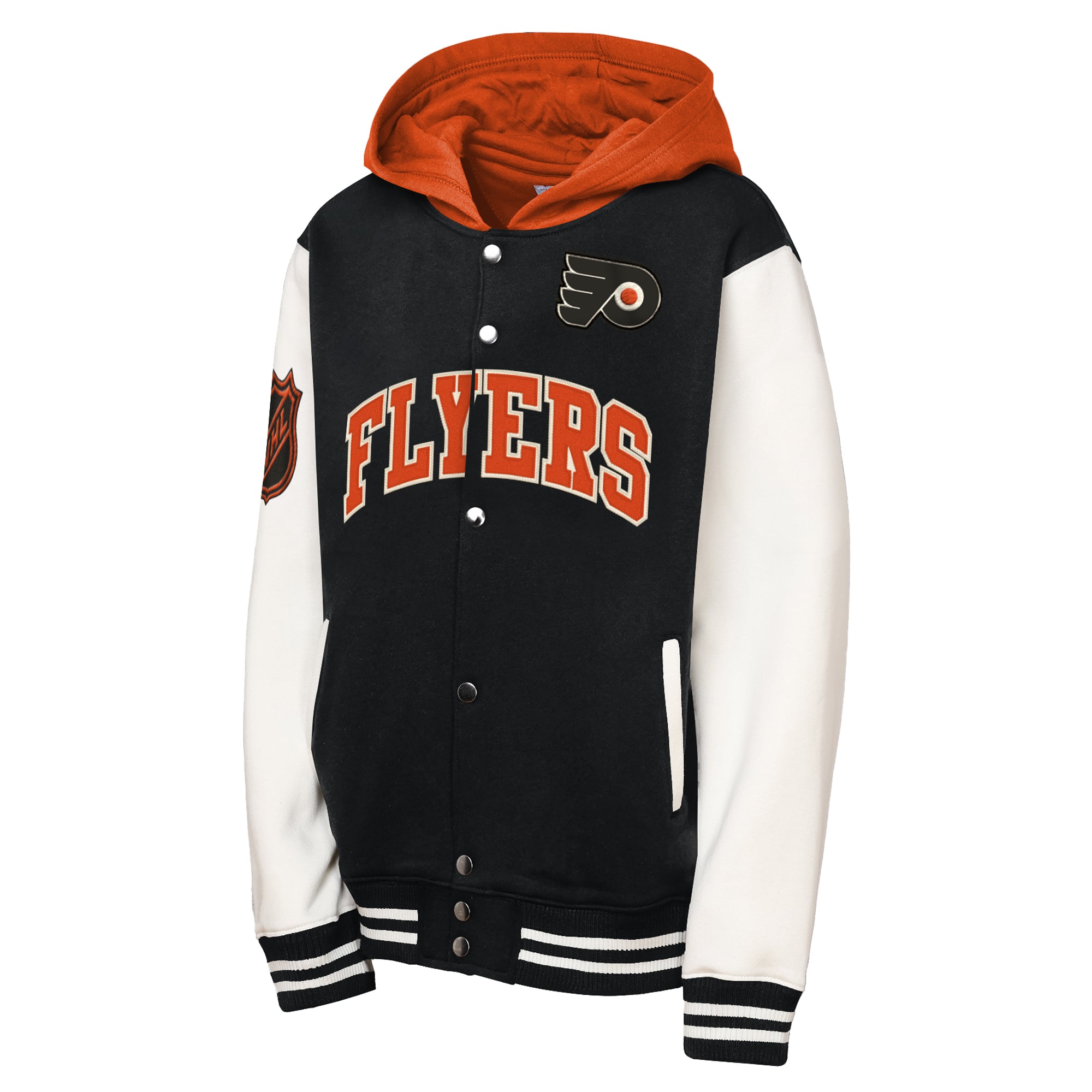 Youth Mitchell & Ness  Black Philadelphia Flyers Rink Side Full-Snap Fleece Jacket