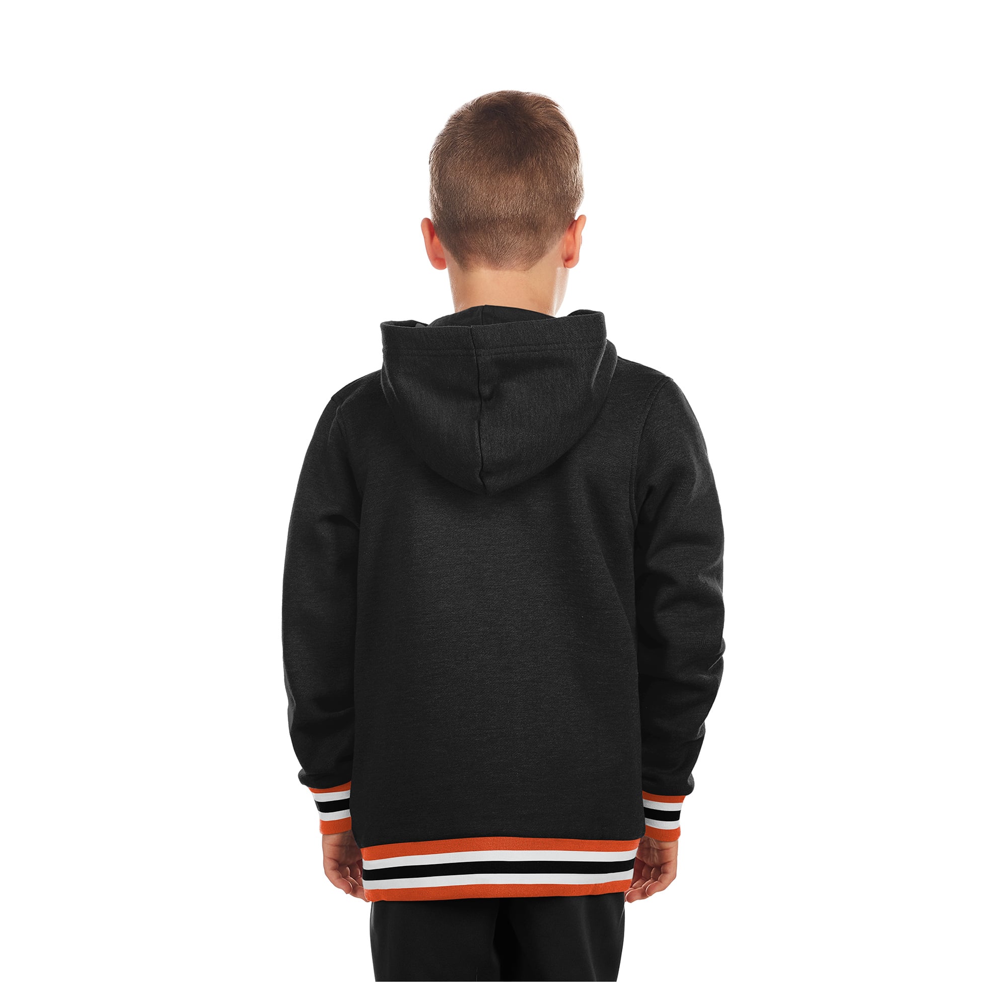 Youth New Era Black Philadelphia Flyers Knit Trim Pullover Hoodie