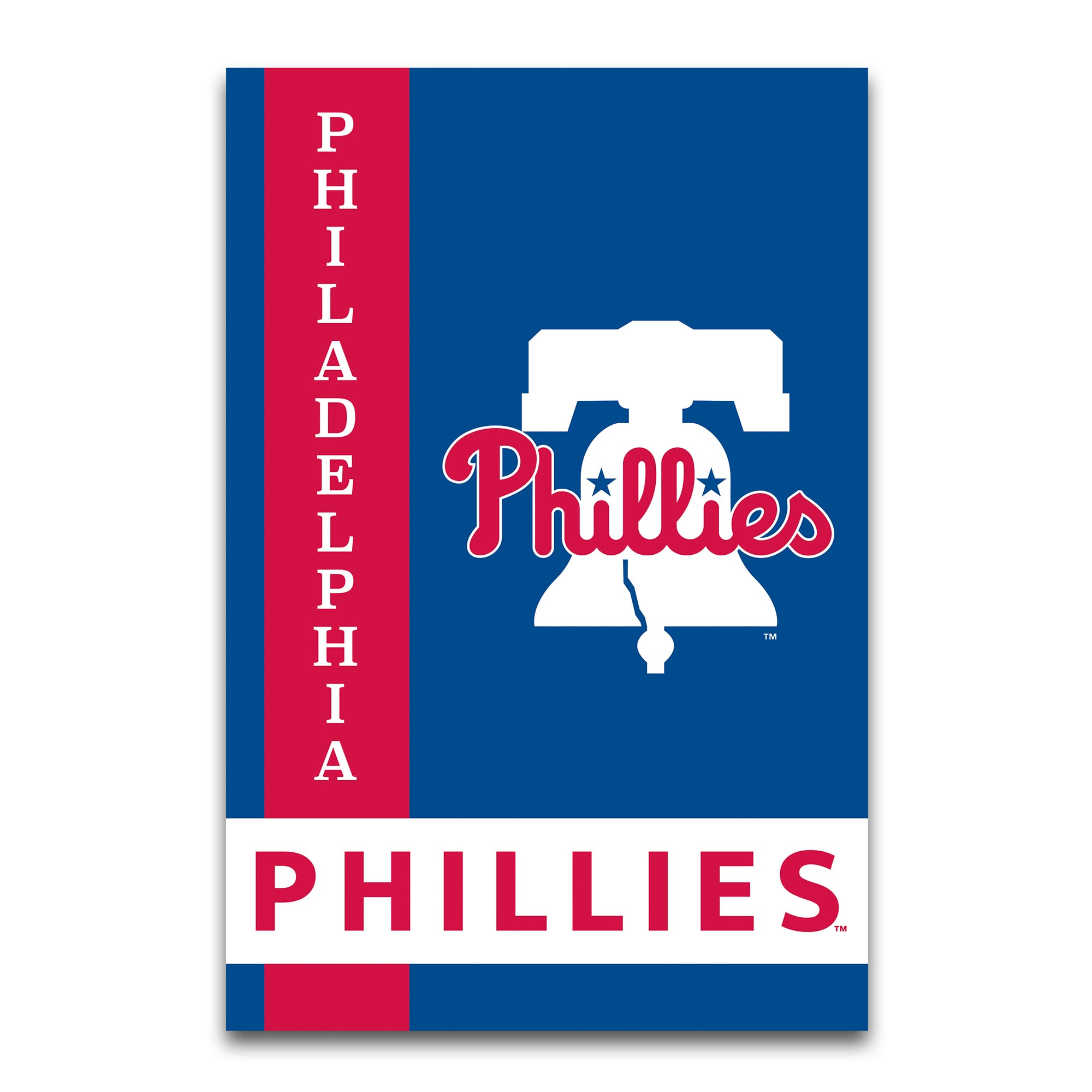 Drapeau de jardin double face des Phillies de Philadelphie (30 x 45 cm)