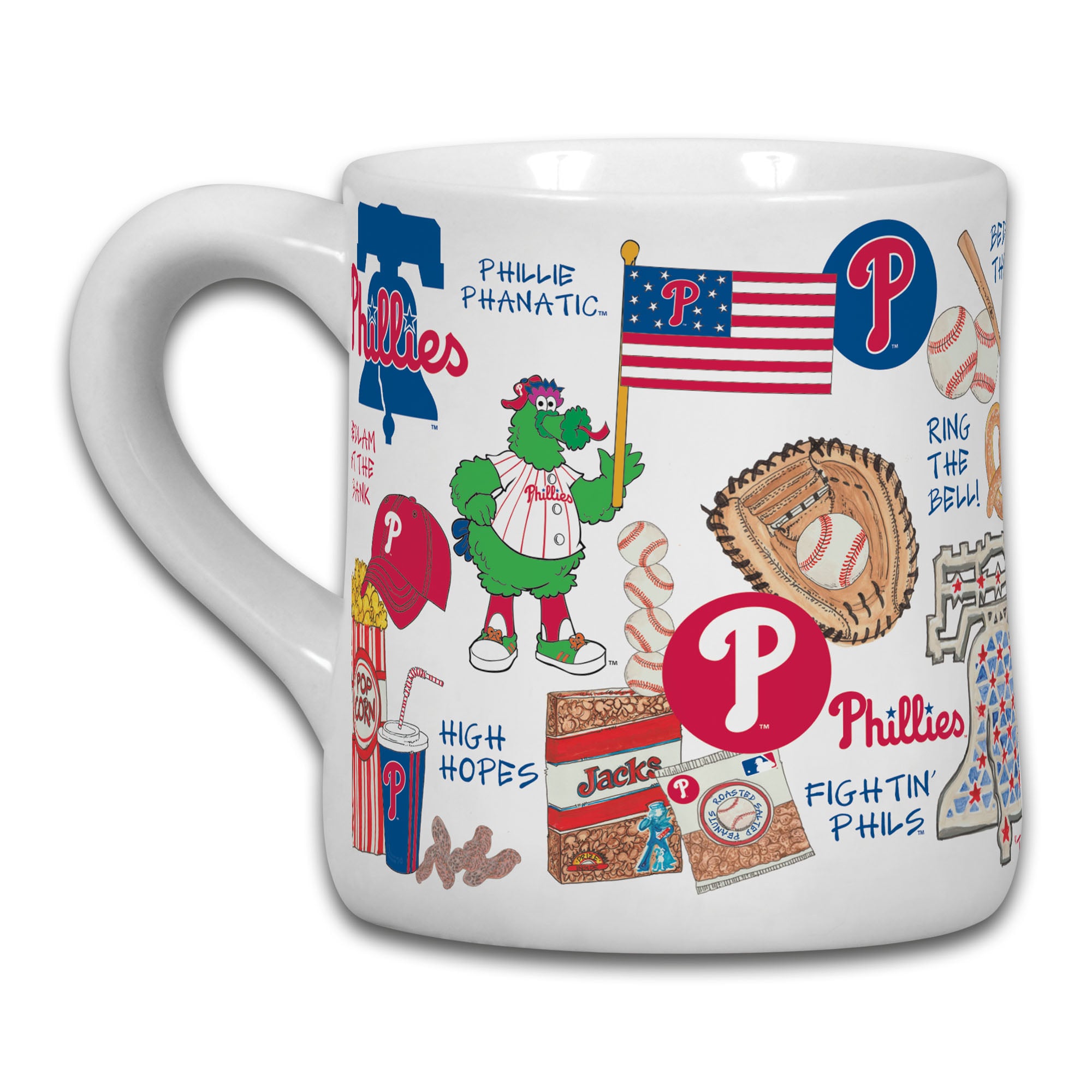 Tasse en céramique avec icône des Philadelphia Phillies de 20 oz