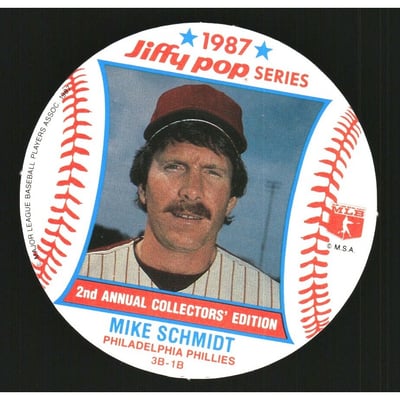 1987 MSA Jiffy Pop Discs #16 Mike Schmidt