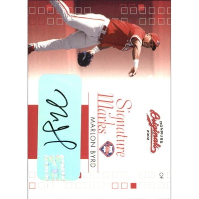 2002 Donruss Originals Signature Marks #32 Marlon Byrd/100
