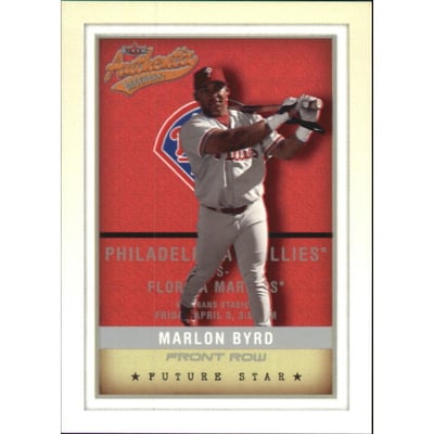 2002 Fleer Authentix Front Row #148 Marlon Byrd FS