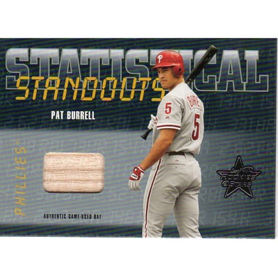 2002 Leaf Rookies and Stars Statistical Standouts Materials #SS35 Pat Burrell Bat