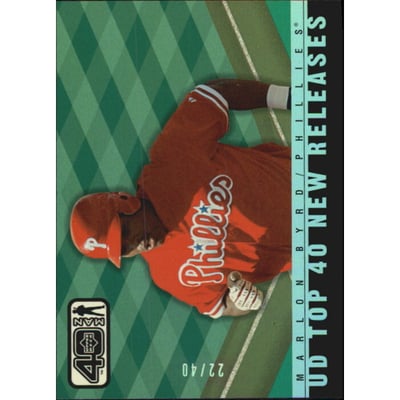 2002 Upper Deck 40-Man Electric Rainbow #1038 Marlon Byrd NR