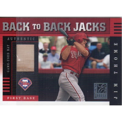 2003 Donruss Elite Back to Back Jacks #8 Jim Thome