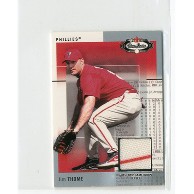 2003 Fleer Box Score Classic Miniatures Game Jersey #JT Jim Thome SP/150