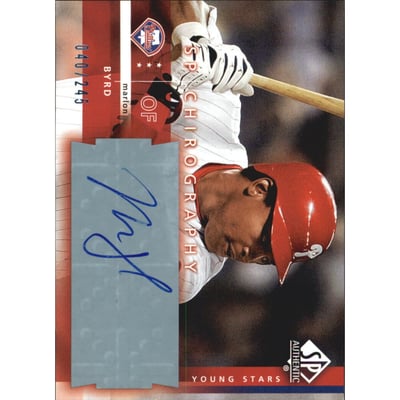 2003 SP Authentic Chirography Young Stars #MB Marlon Byrd/245