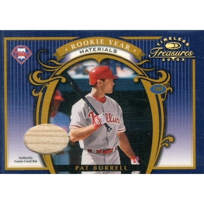 2003 Timeless Treasures Rookie Year Parallel #27 Pat Burrell Bat/99