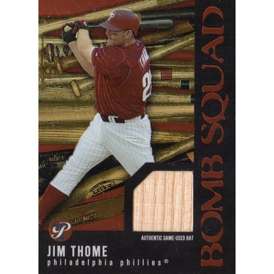 2003 Topps Pristine Bomb Squad Relics #JT Jim Thome Bat B