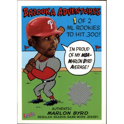 2004 Bazooka Adventures Relics #MB Marlon Byrd Jsy C
