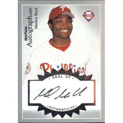 2004 SkyBox Autographics Signatures Silver #MB Marlon Byrd