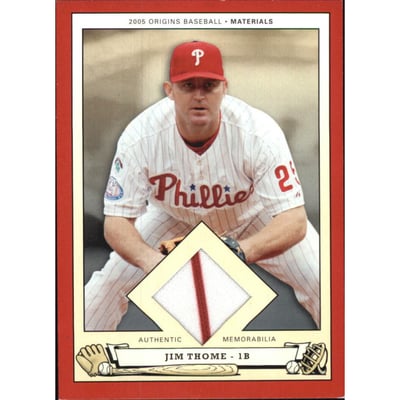 2005 Origins Materials Jersey #JT Jim Thome