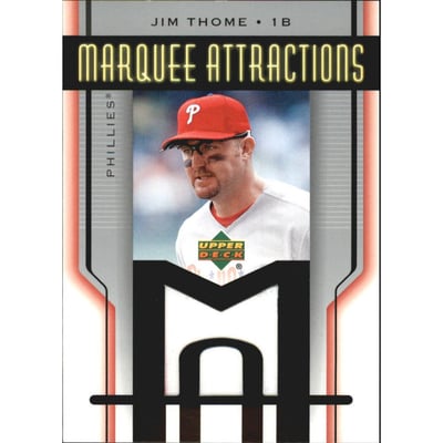 2005 Upper Deck Marquee Attractions Jersey #JT Jim Thome