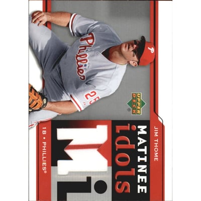 2005 Upper Deck Matinee Idols Jersey #JT Jim Thome